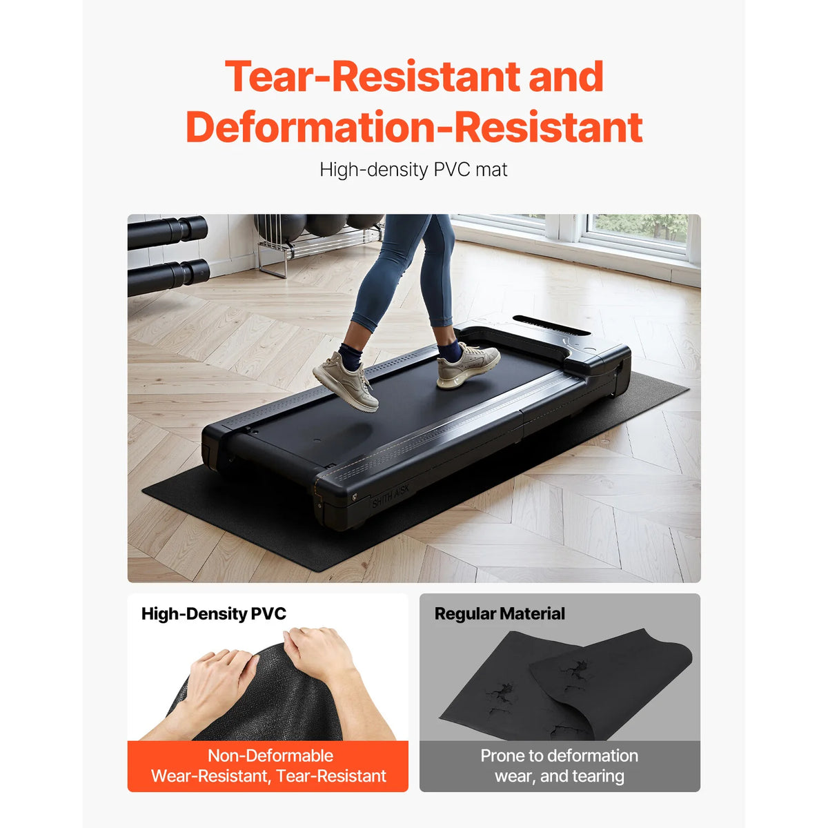 VEVOR Treadmill Mat Waterproof Non Slip Protective Floor Cover