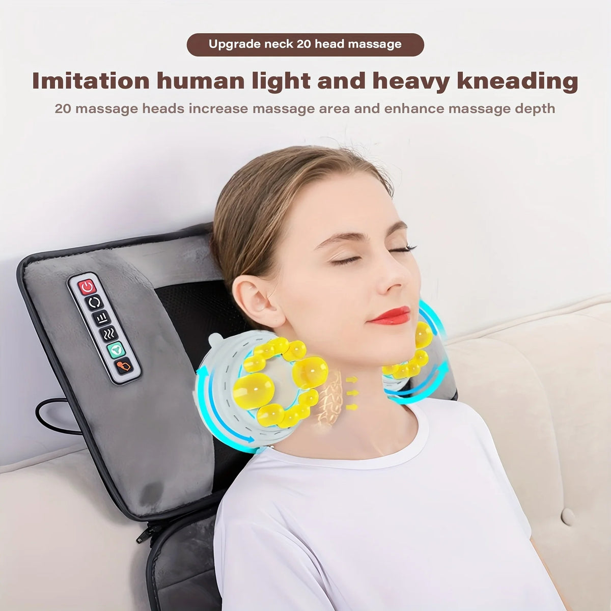 Ekmoey Heated Full Body Massage Mat With Shiatsu Neck Pillow