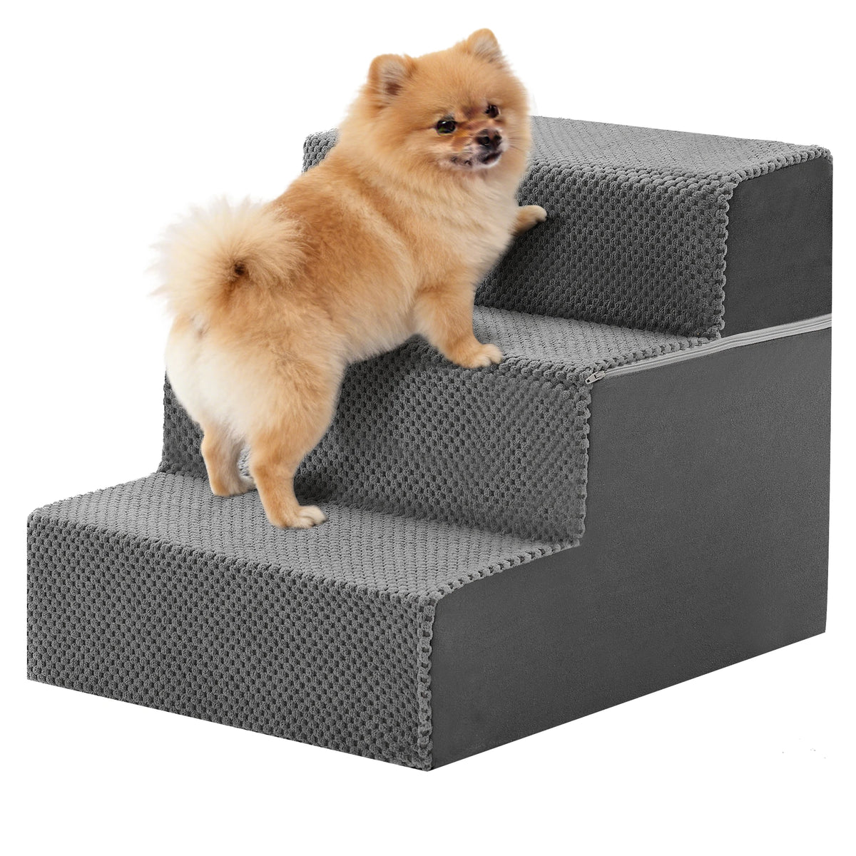 Premium Curved Foam Dog Stair Ramp For Small Pets Indoor