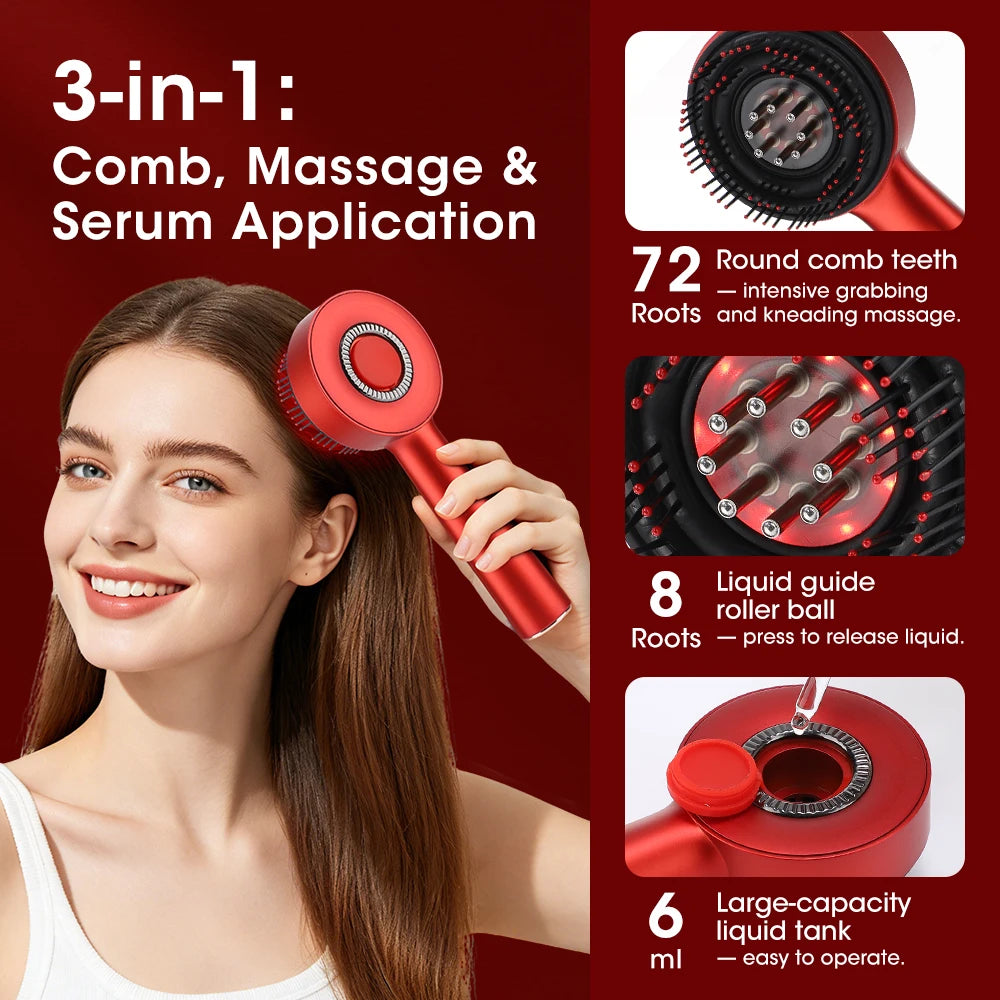 Afdeal Electric Kneading Massage Hair Comb Scalp Oil Applicator