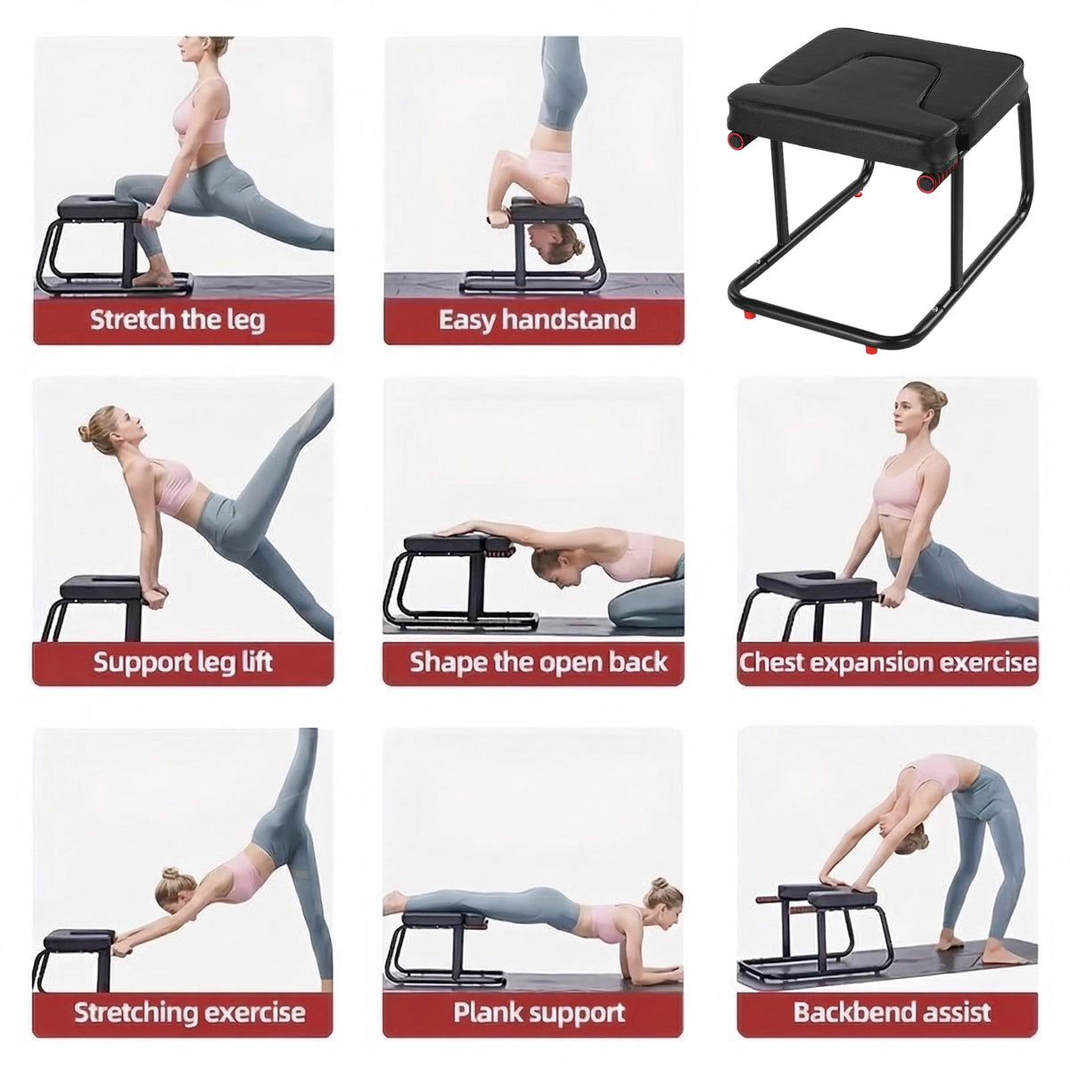 ATUOTIN Yoga Inversion Bench With Antislip Mat And Steel Frame