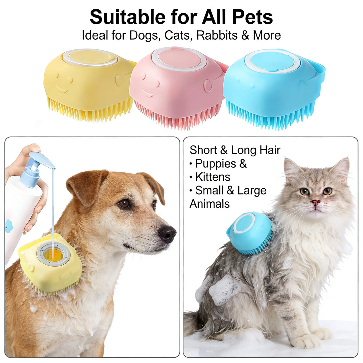 Soft Silicone Pet Massage Gloves For Dog And Cat Grooming
