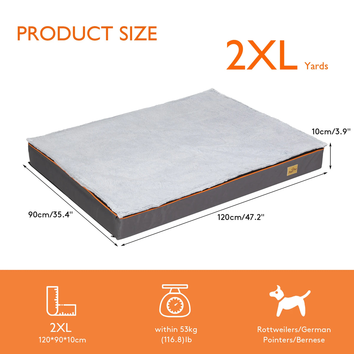 Bingopaw Orthopedic Dog Bed With Removable Washable Cover
