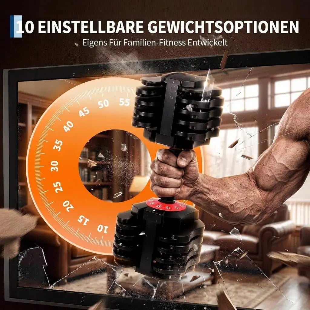 HiMISS Adjustable Dial Dumbbell With Storage Tray For Strength Training