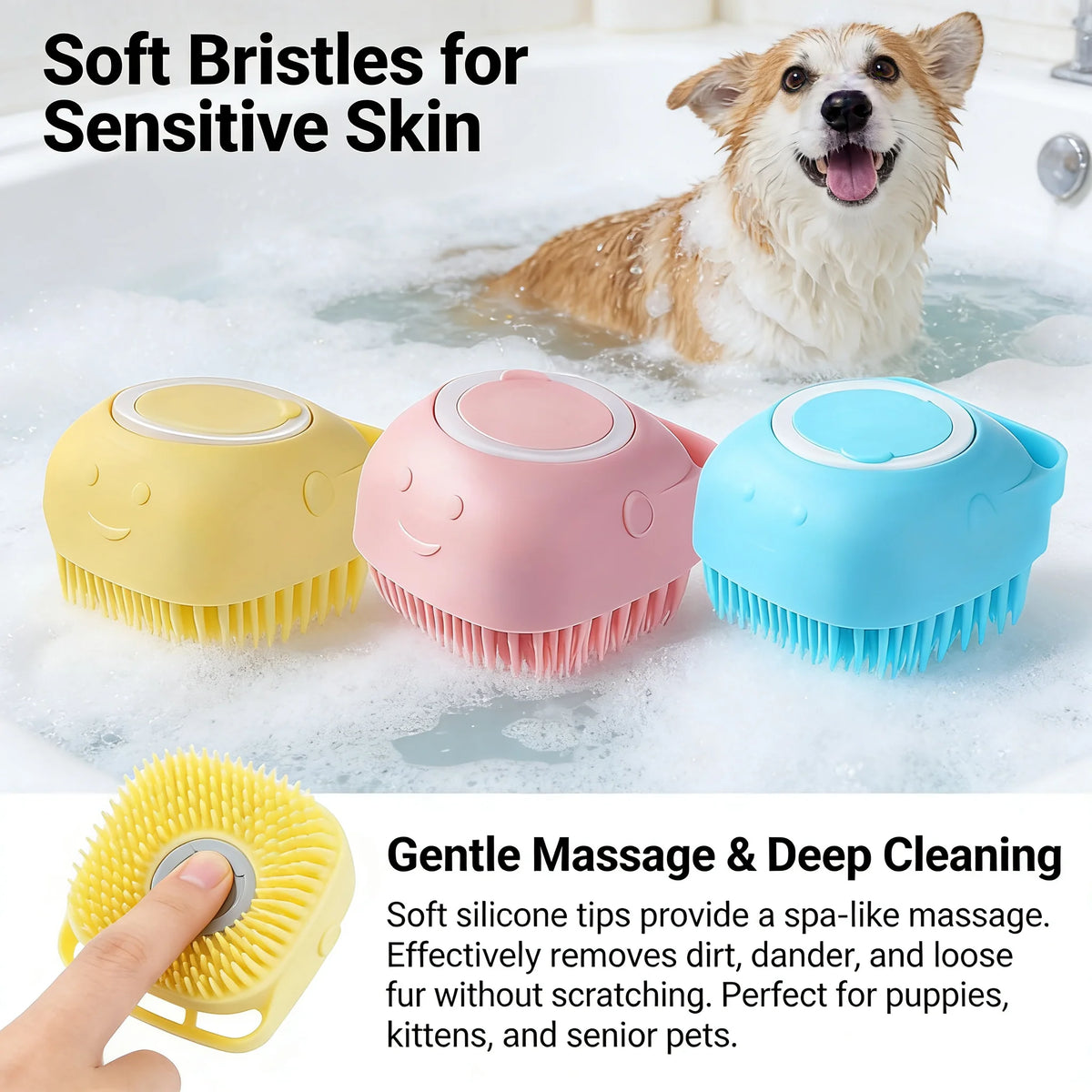 Soft Silicone Pet Massage Gloves For Dog And Cat Grooming