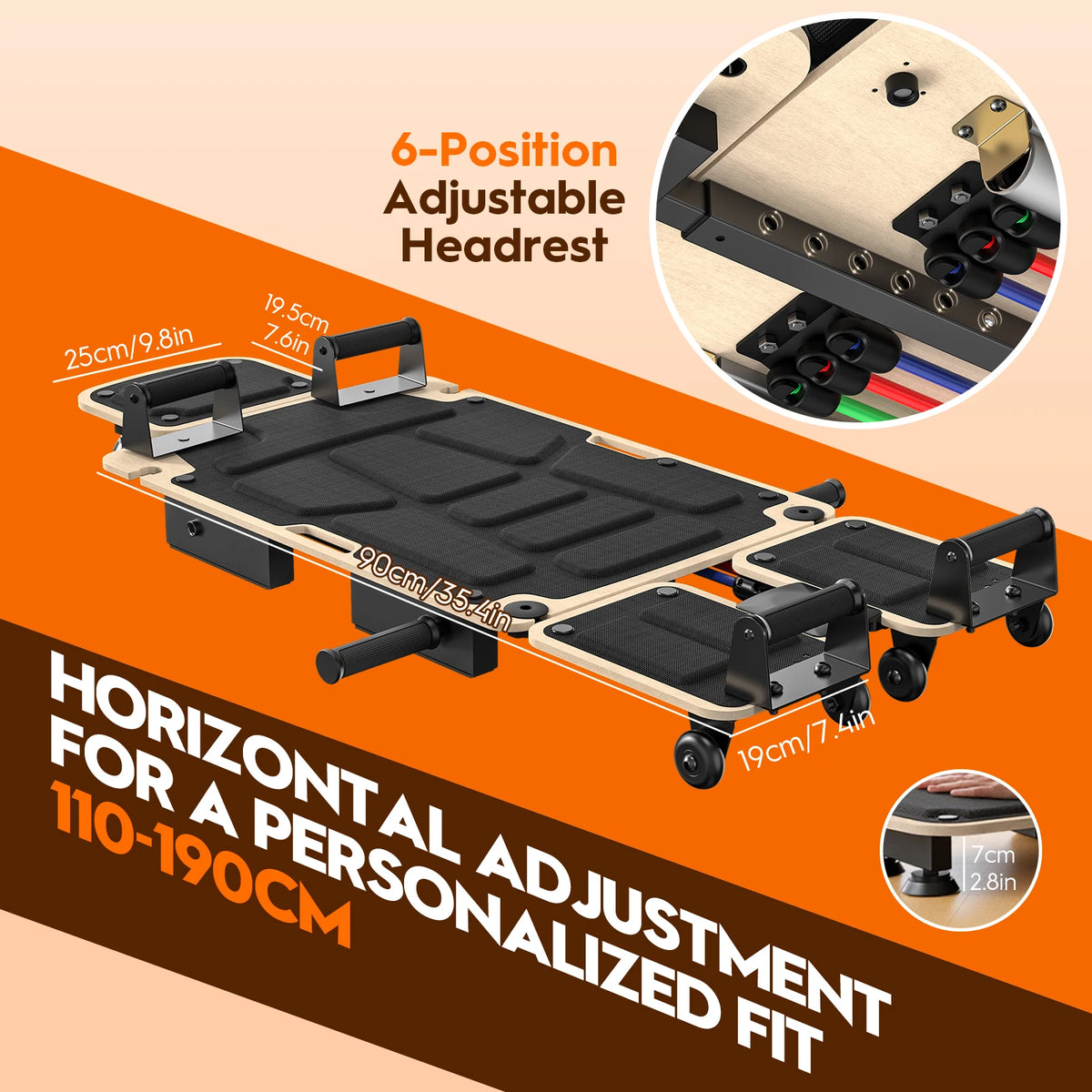 Foldable 5 In 1 Pilates Reformer For Full Body Home Gym