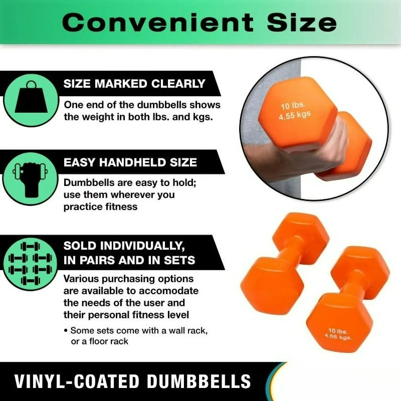 Premium Vinyl Coated Cast Iron Dumbbell For Strength Training