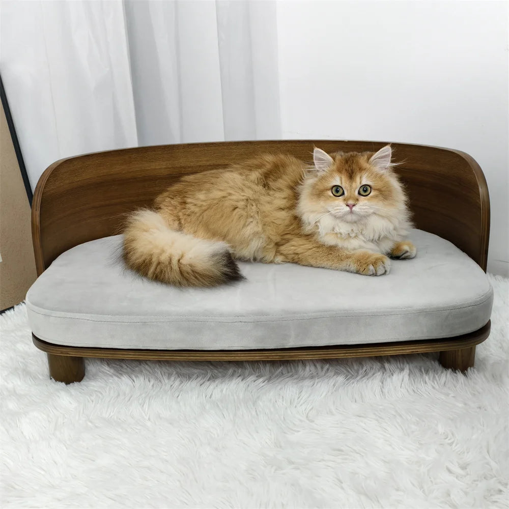 Borwart Elevated Pet Sofa Wooden Bed Cushion Suitable For Pets
