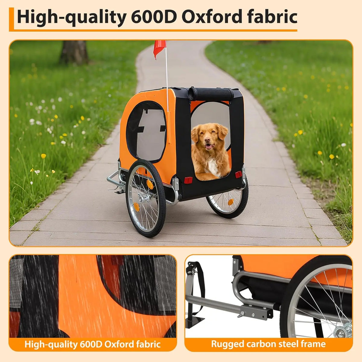 Twister CK Dog Bike Trailer Foldable Sturdy Carrier For Dogs