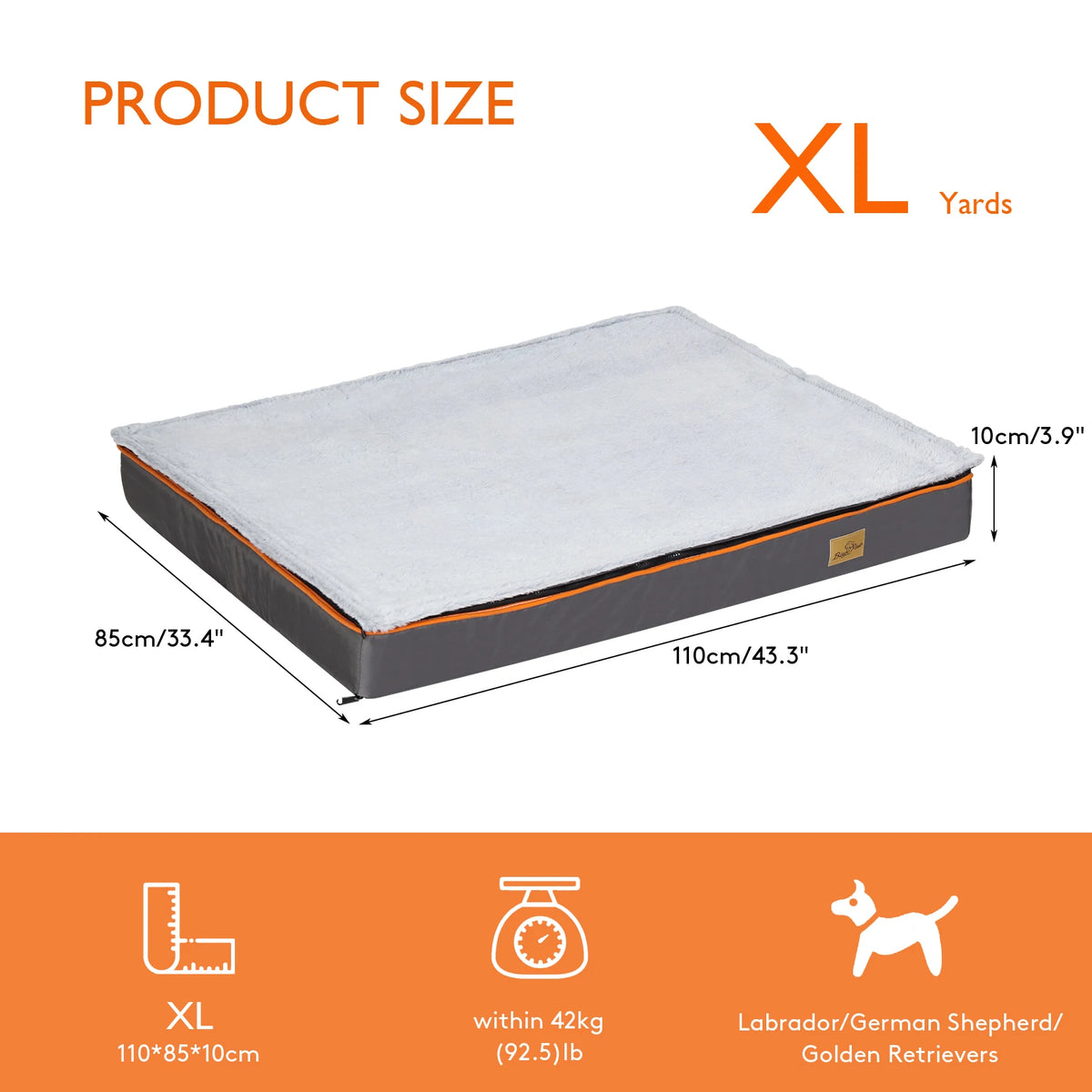 Bingopaw Orthopedic Dog Bed With Removable Washable Cover