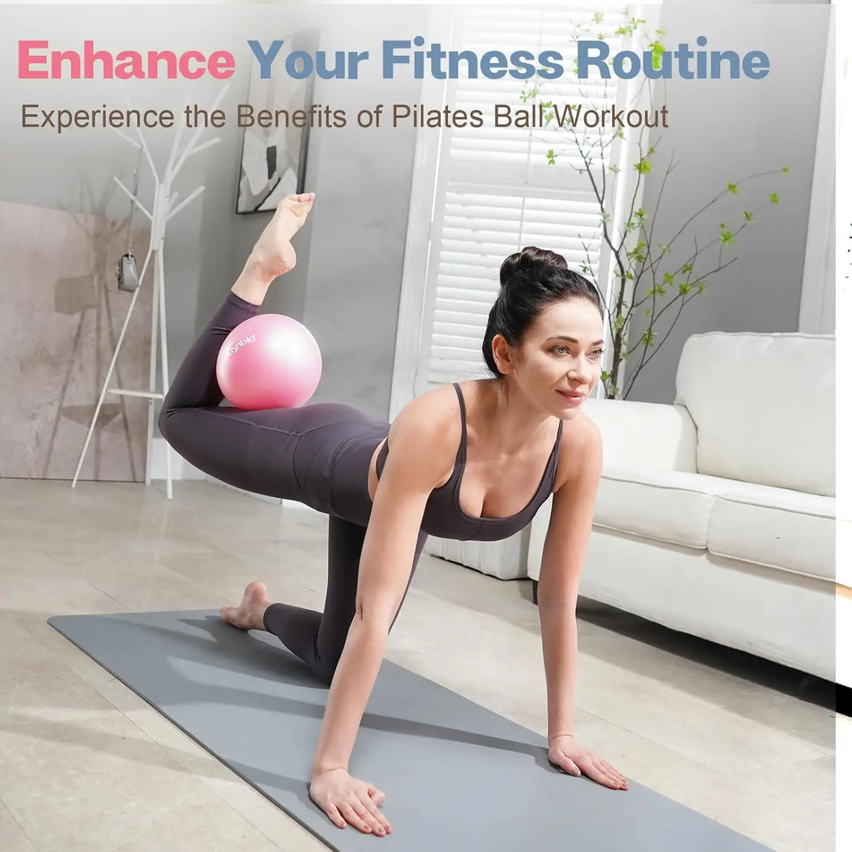 Kisnbld Anti Burst Mini Pilates Exercise Ball For Home Fitness