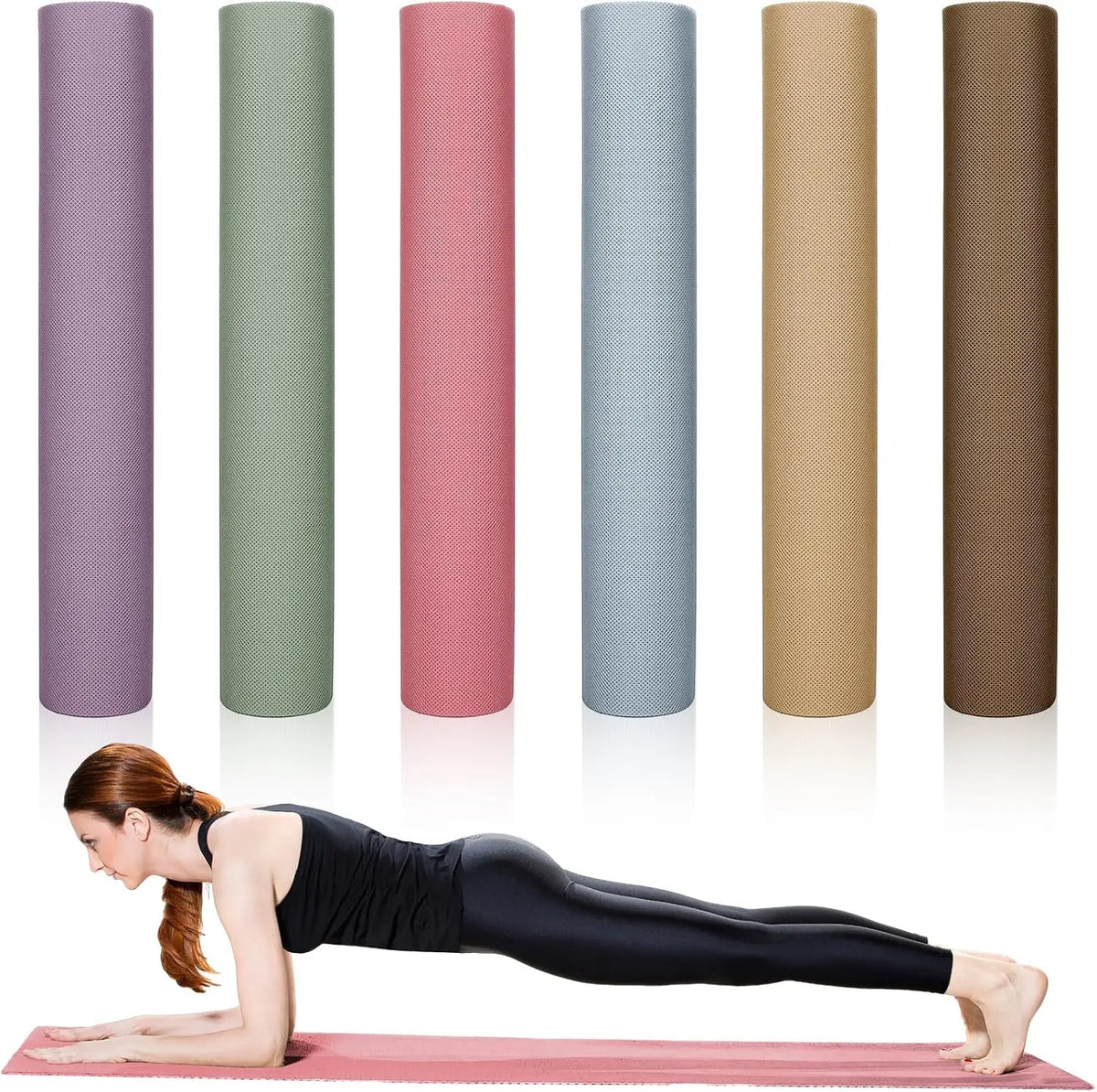 6 Pack Non Slip Yoga Mats For Home Gym Fitness Training