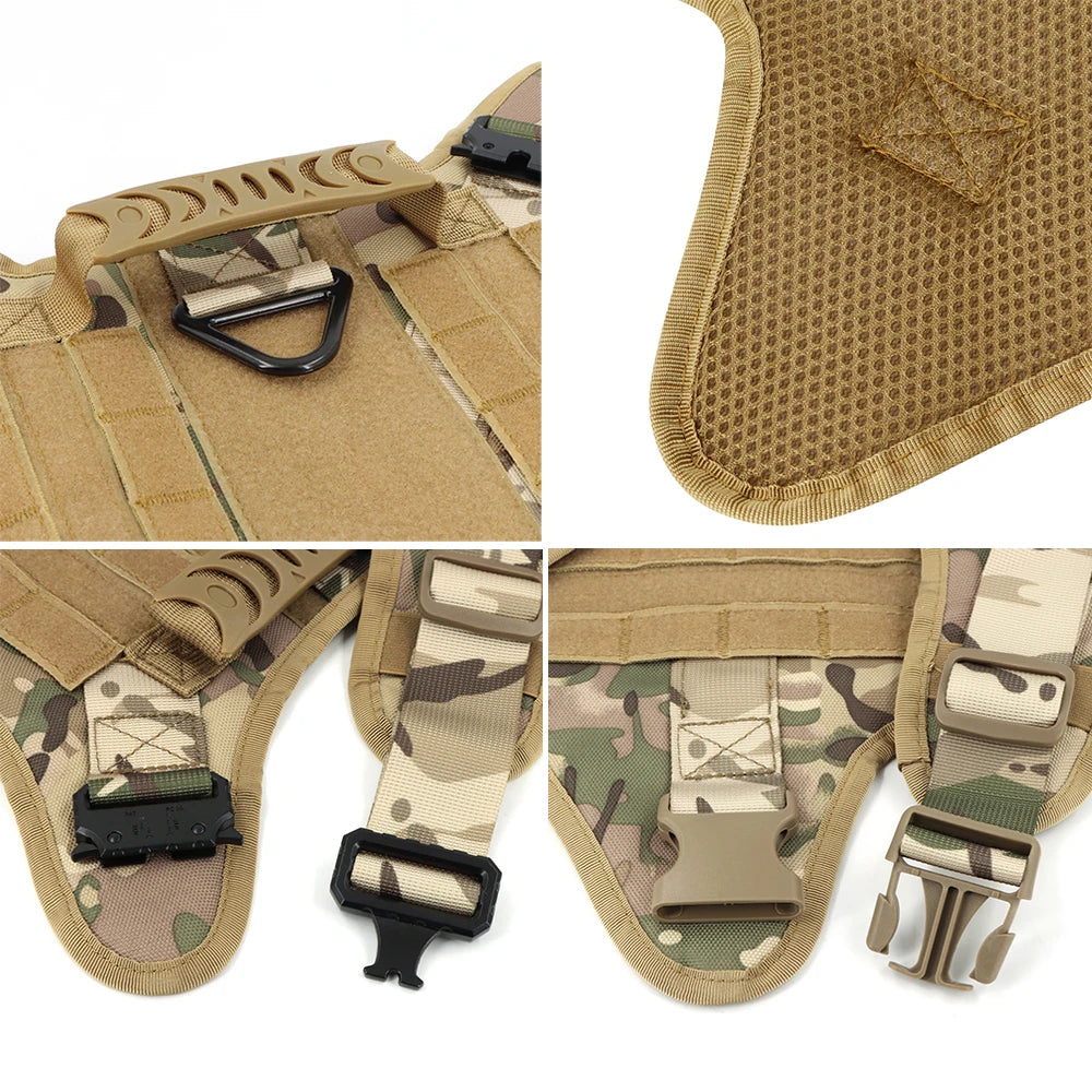 Durable Tactical Dog Harness And Leash Set No Pull