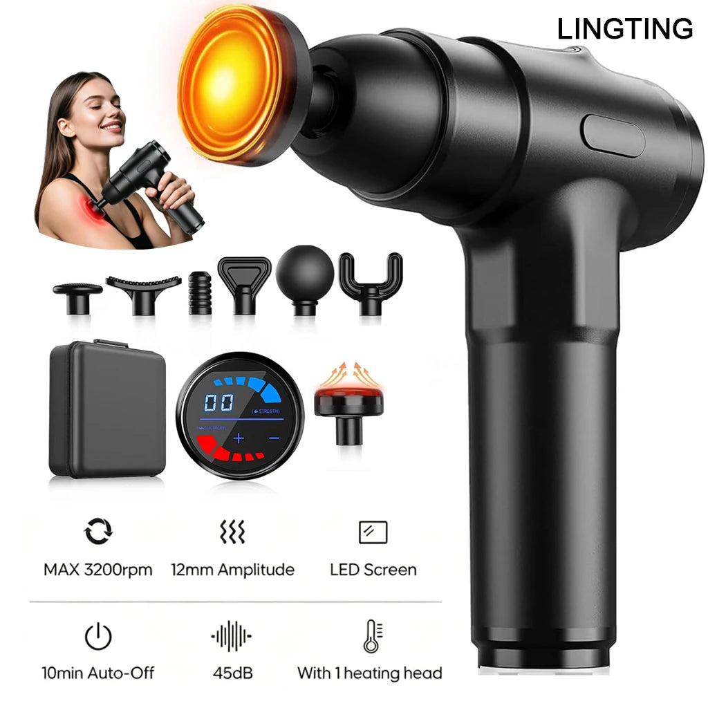 Lingteng Deep Tissue Percussion Massage Gun With Muscle Recovery