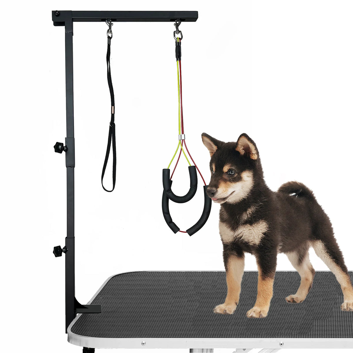 Adjustable Dog Grooming Table Arm With Haunch Holders For Small Medium Dogs Cats