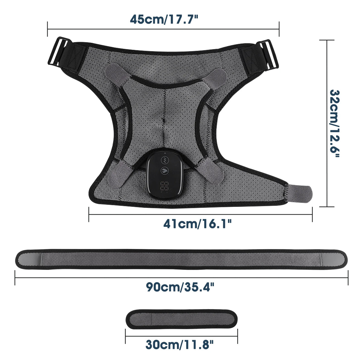Hailicare Cordless Heating Shoulder Massager With Vibration Support Belt