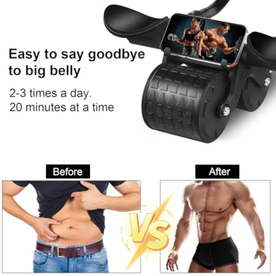 Upgraded Ab Roller Wheel With Knee Mat And Timer