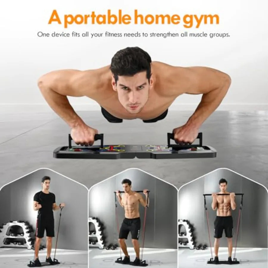 Portable Push Up Board Home Gym Fitness Equipment Set
