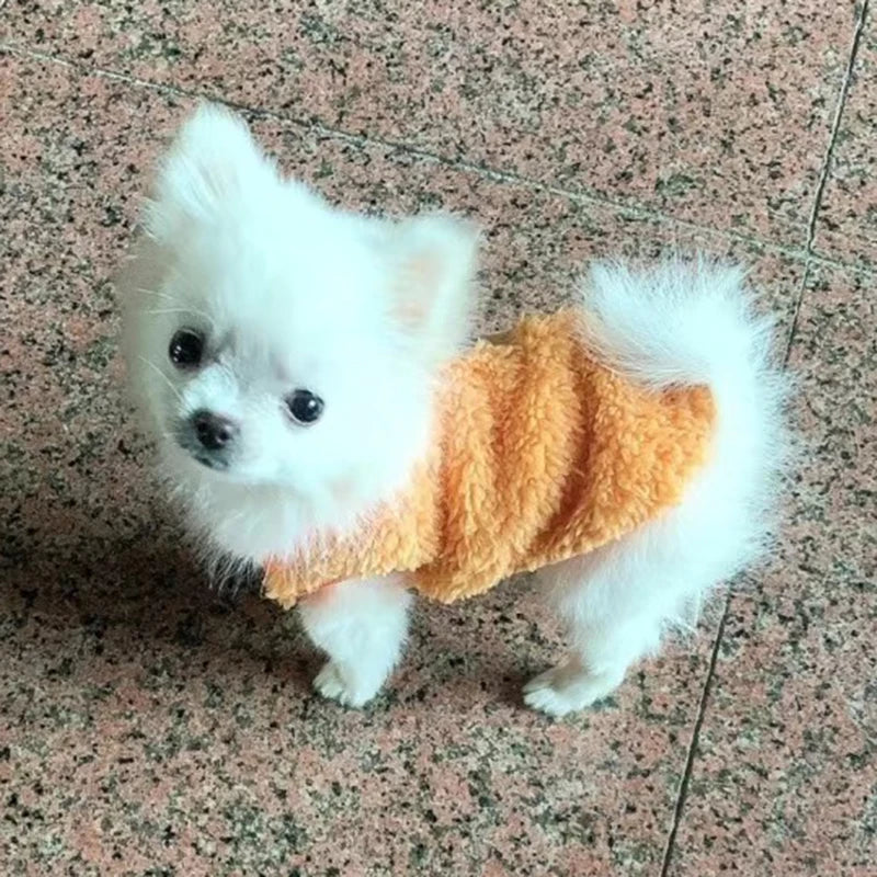 Cute Printed Tea Cup Dog Sweater With Cozy Fleece Comfort