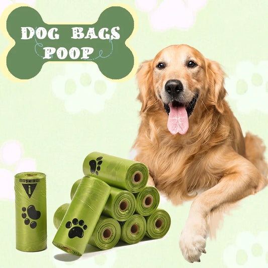 Extra Thick Leakproof Dog Poop Bags With Paw Prints