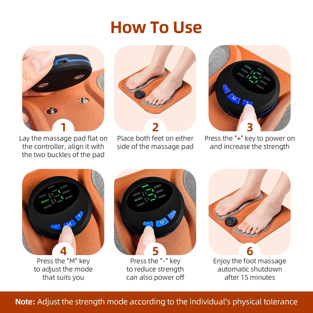 Foreverlily Rechargeable Foot Massager Pad With Remote Control
