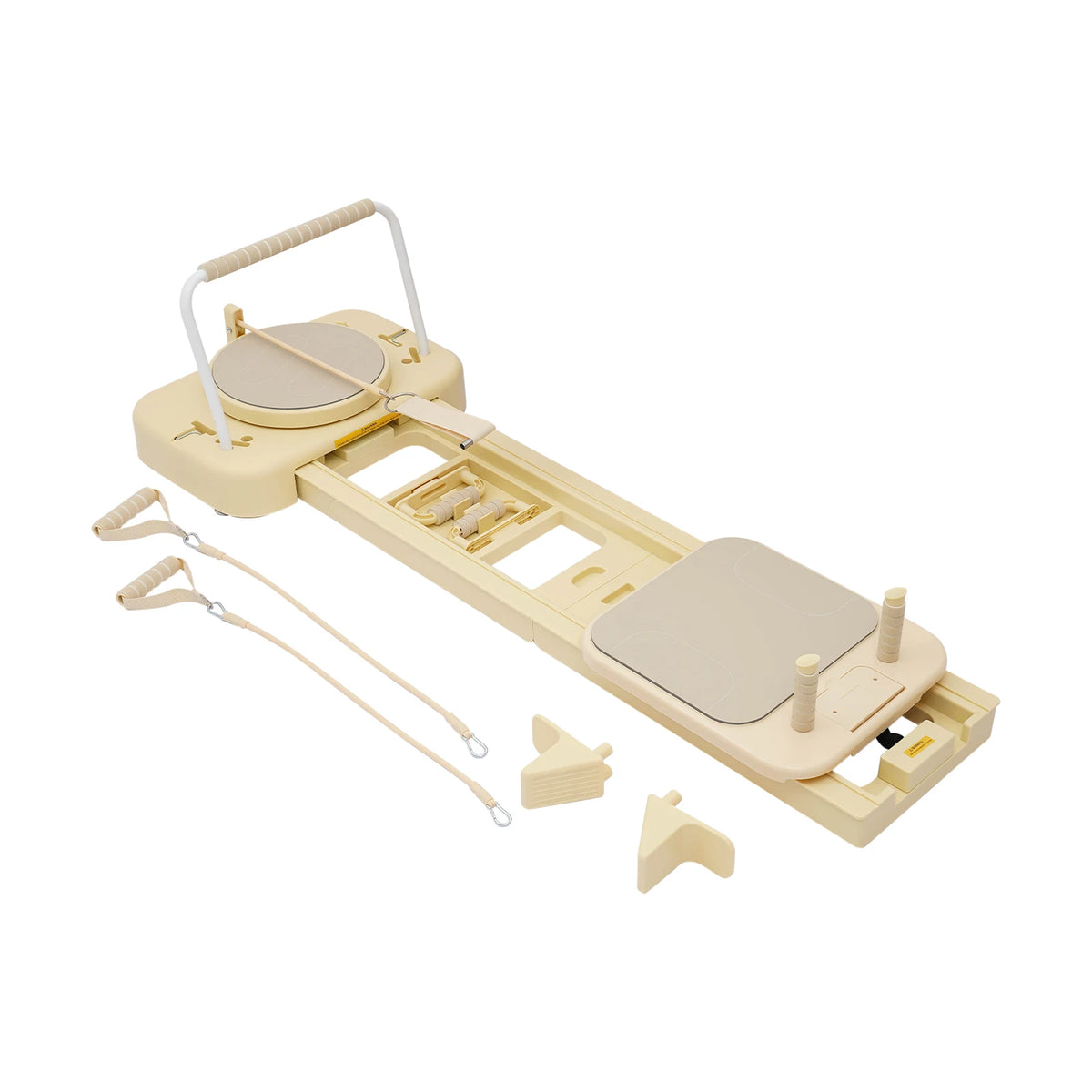 Foldable Pilates Fitness Board With Resistance Bands For Home Workouts
