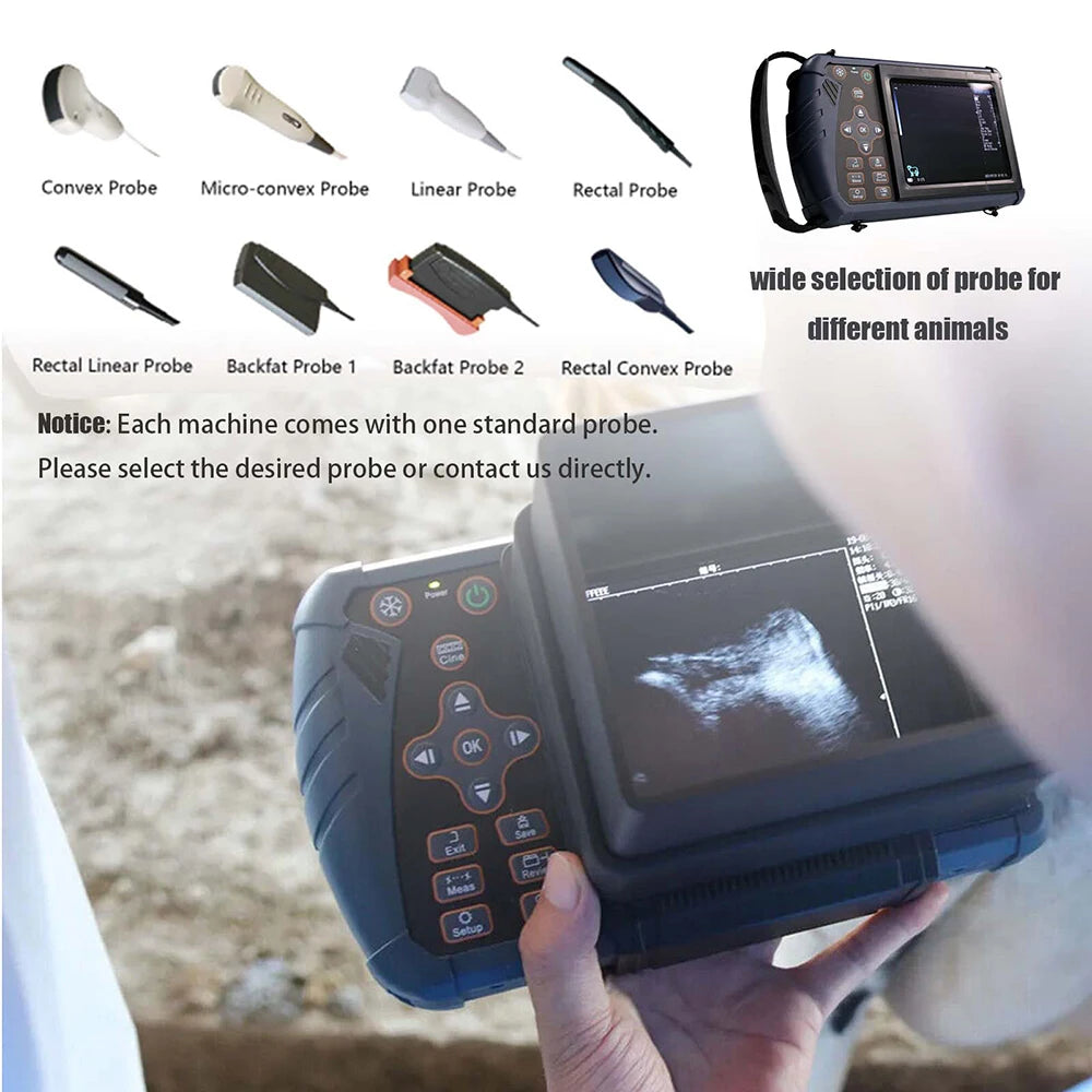 DAWEI Portable Veterinary Ultrasound Scanner B-Ultra For Farm Animals