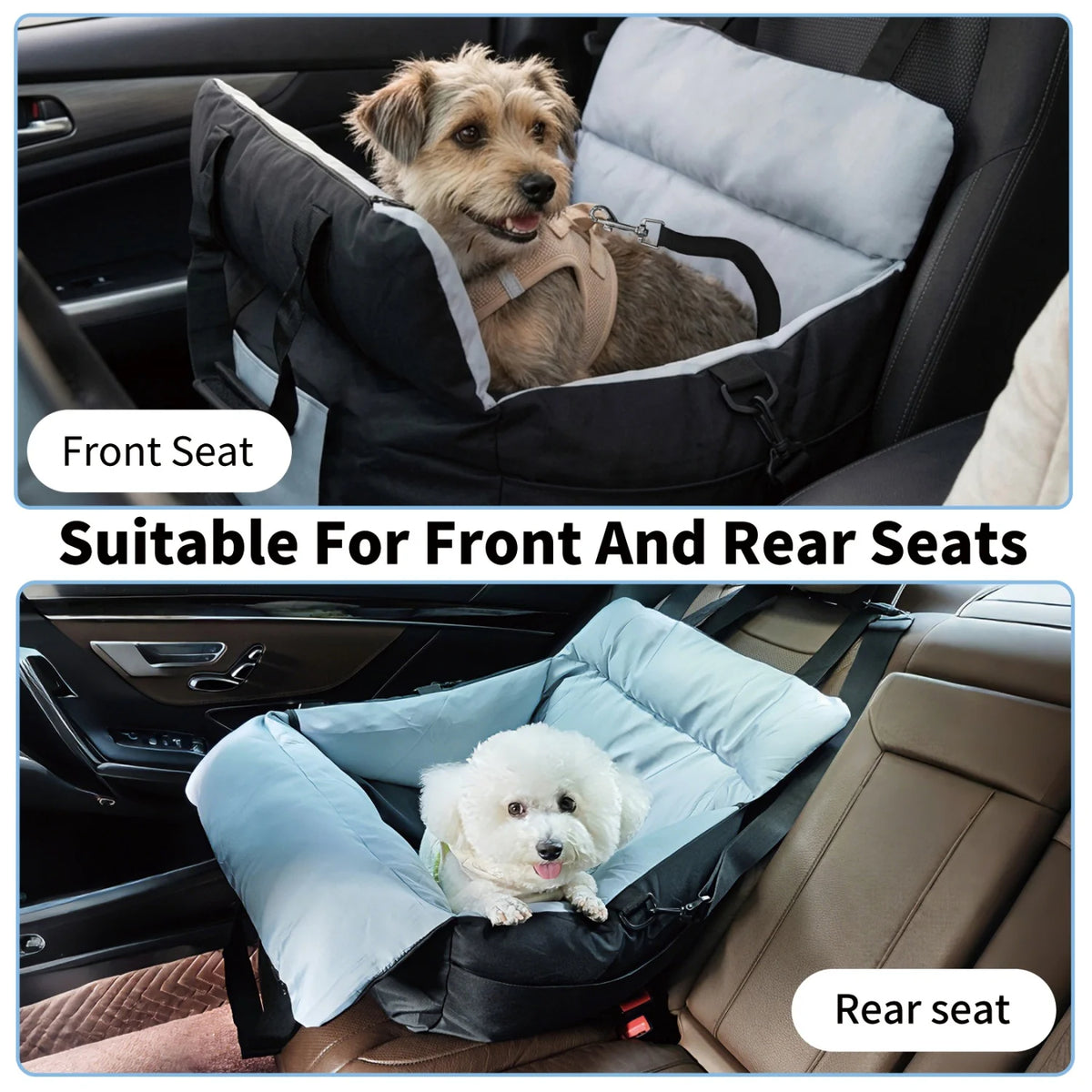 BINGOPAW Washable Dog Car Seat With Secure Safety Belt