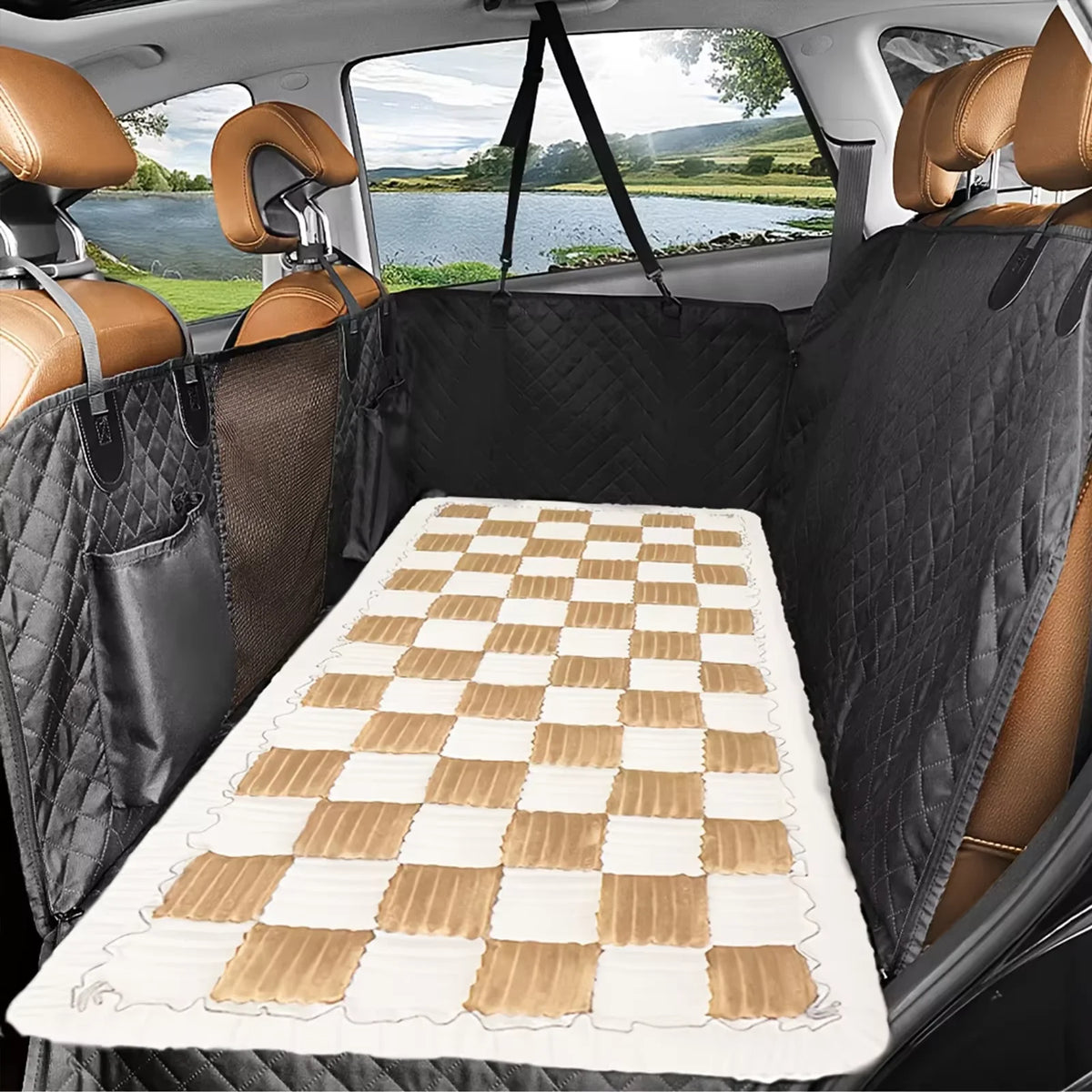 Warm Car Seat Dog Bed Mat With Anti-Slip Washable Cushion
