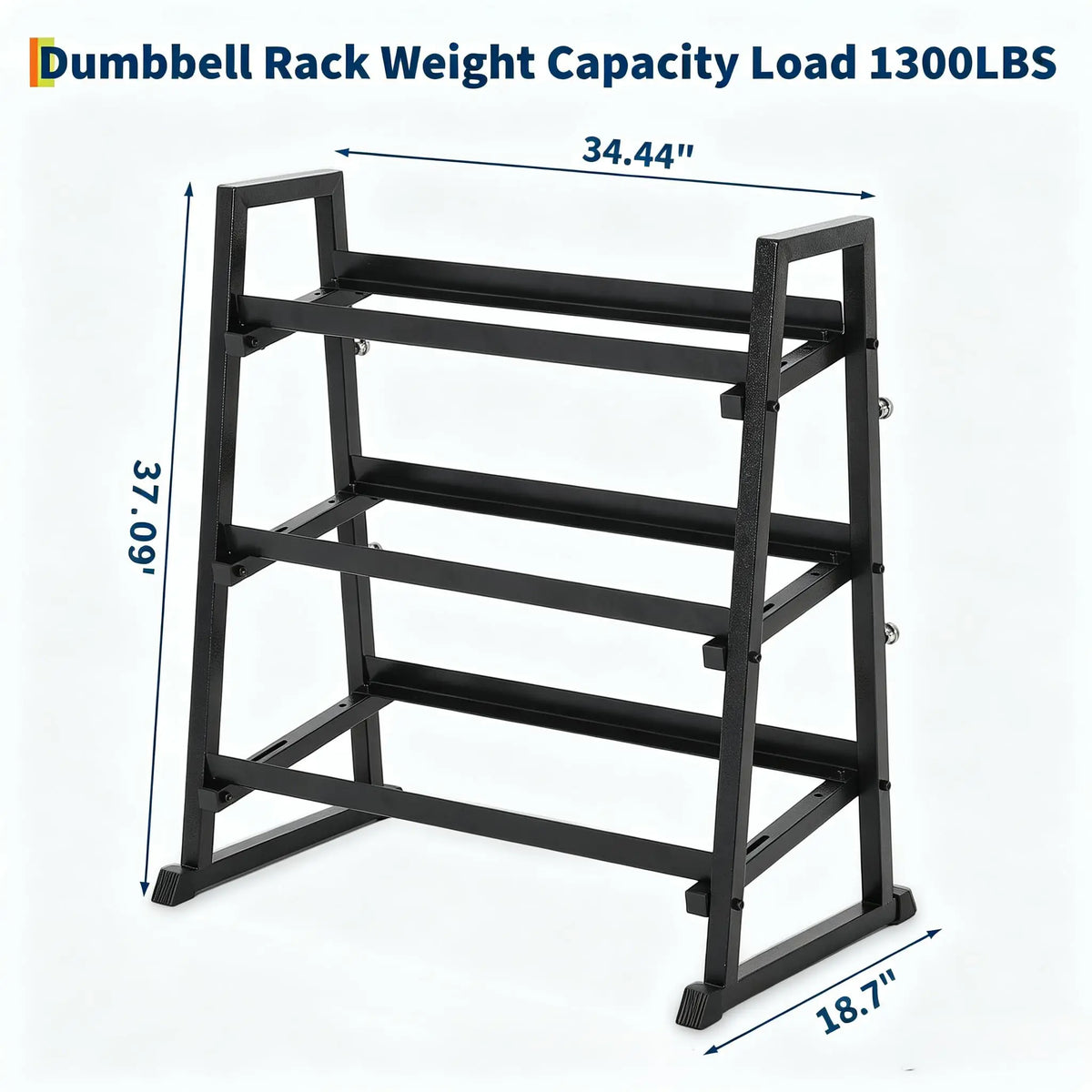 HiMiss Reinforced Dumbbell Rack For Home Gym Weight Storage