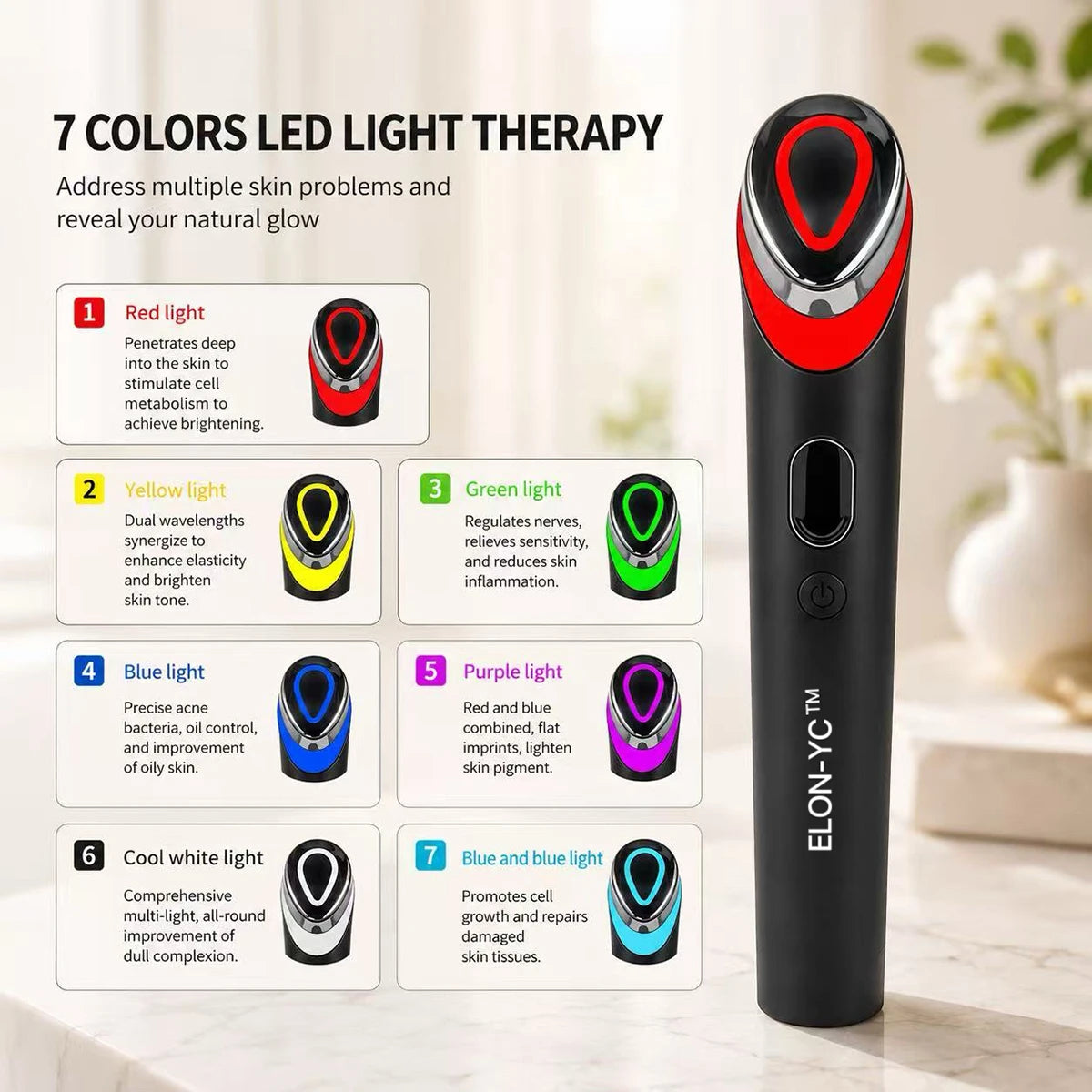 LED EMS Face Massager Microcurrent Lifting Beauty Device