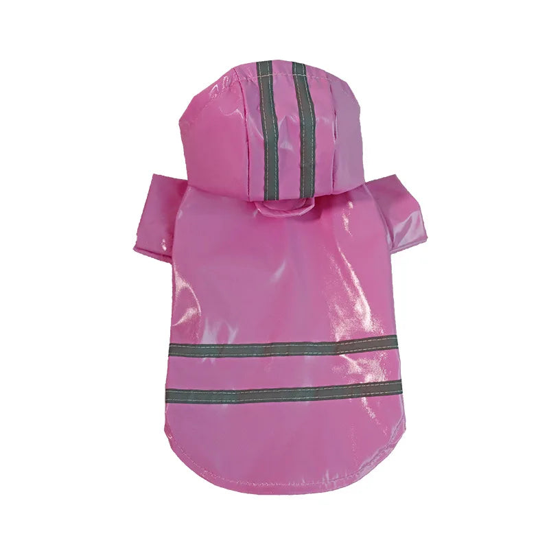 Waterproof Reflective PU Pet Raincoat Jacket For Dogs