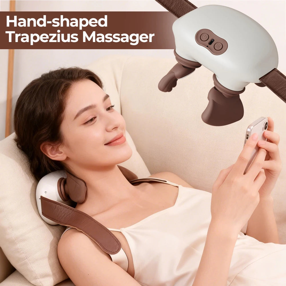 Foreverlily Wireless Neck And Back Massager With Heat