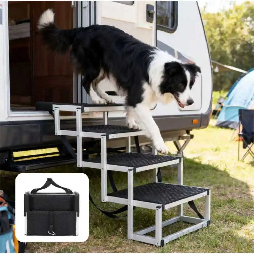 LISM Lightweight Foldable Dog Ramp 250 Lb Heavy Duty Ladder