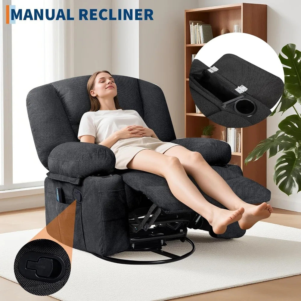 Premium Massage Recliner Chair With Vibration And Lumbar Heat