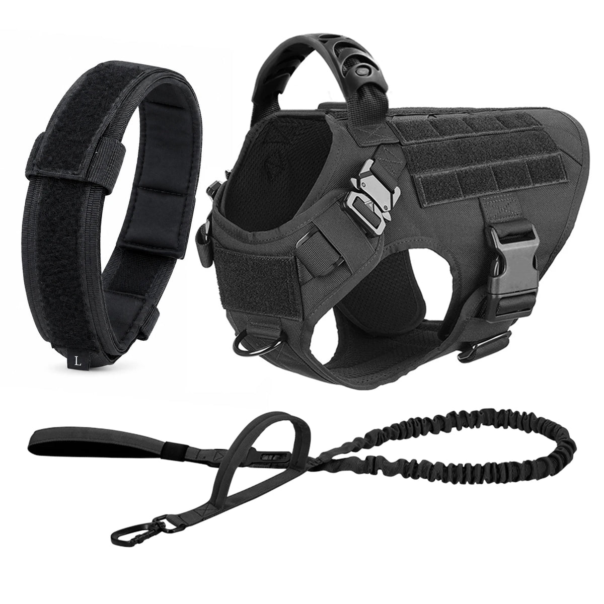 PETRAVEL Padded Dog Harness Leash Set for Training Walking
