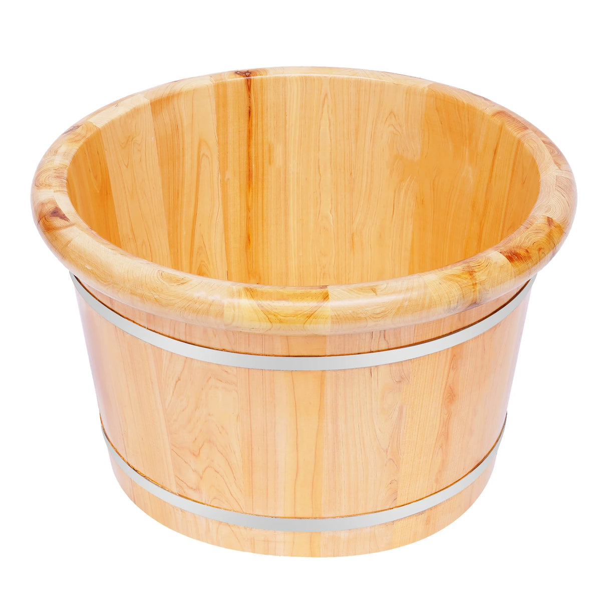 Cedar Wood Foot Massage Spa Bucket With Therapeutic Roller