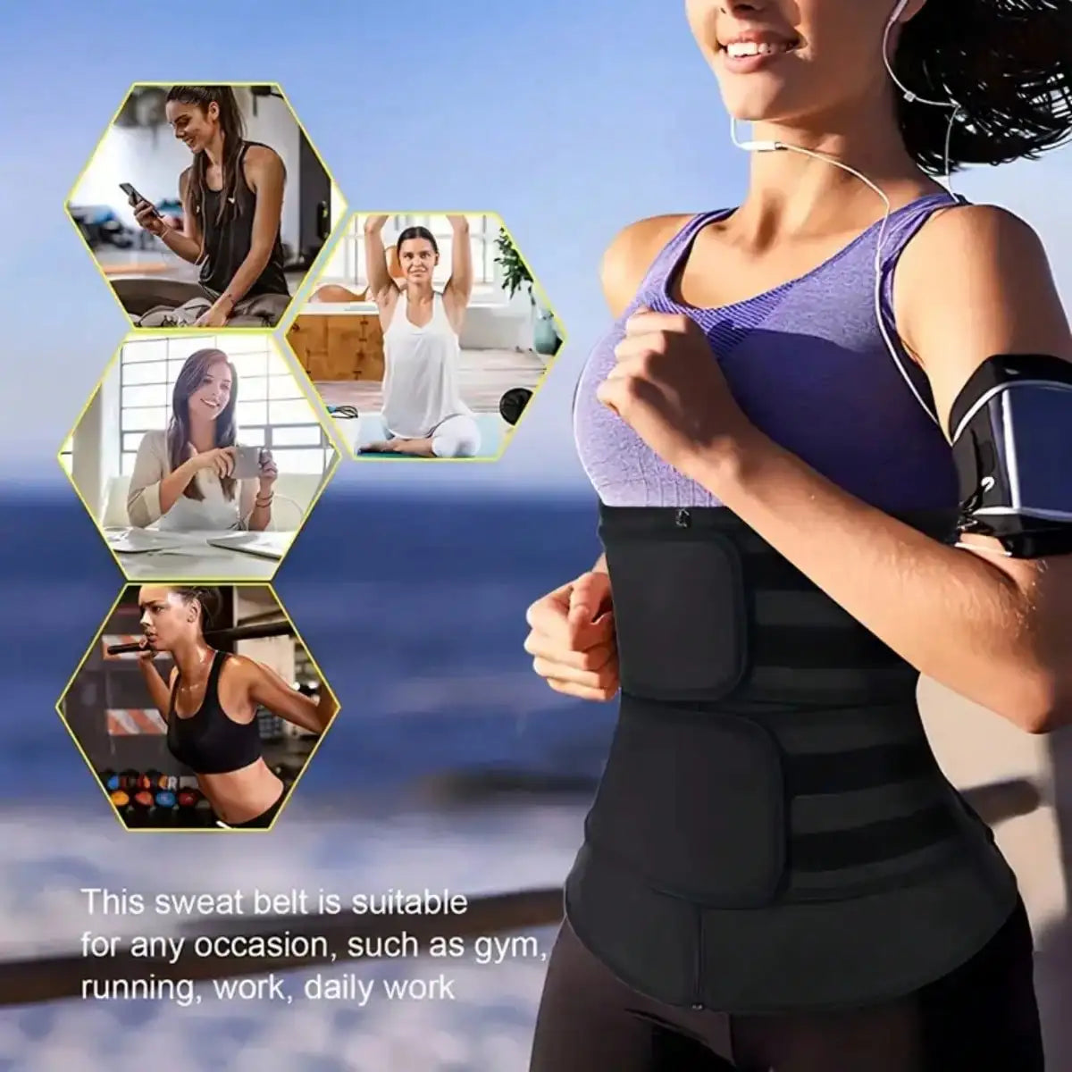 Women Waist Trainer Belt For Sauna Sweat Fitness Training