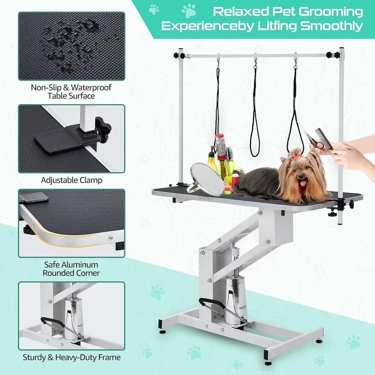 Garvee Heavy Duty Electric Pet Grooming Table With Adjustable Height