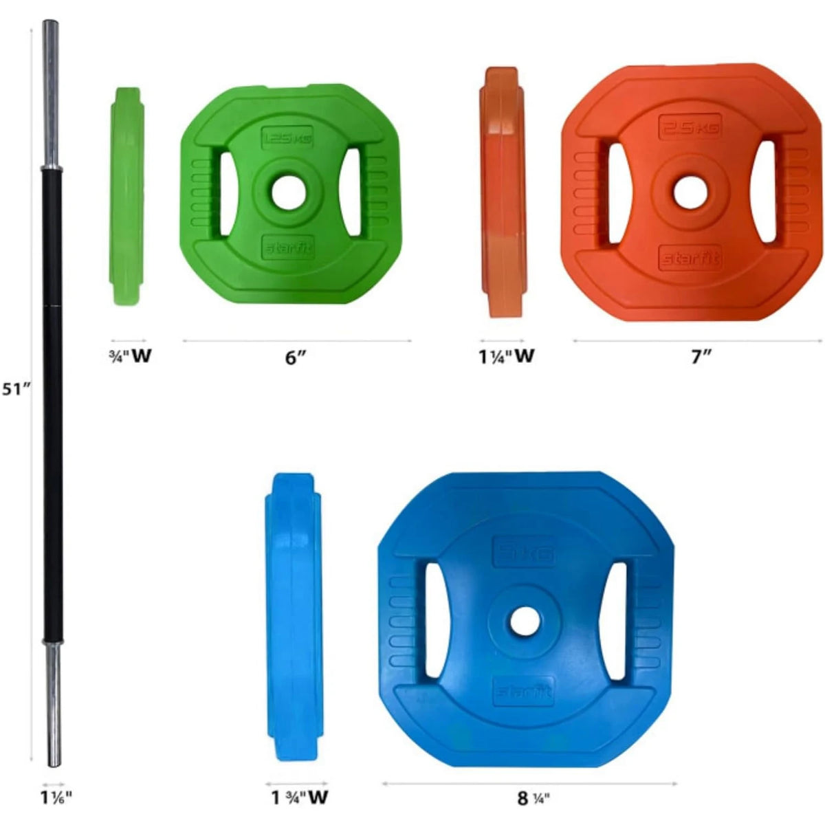 Twister.Ck Adjustable Barbell Free Weights Set for Home Gym