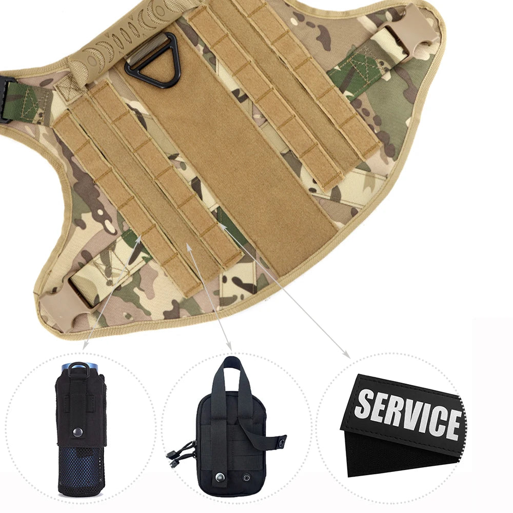 Durable Tactical Dog Harness And Leash Set No Pull