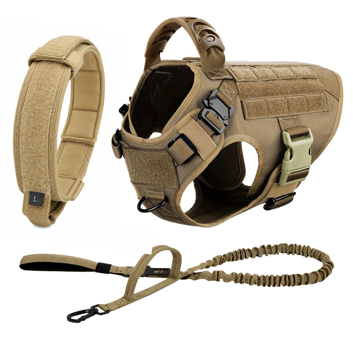 PETRAVEL Padded Dog Harness Leash Set for Training Walking
