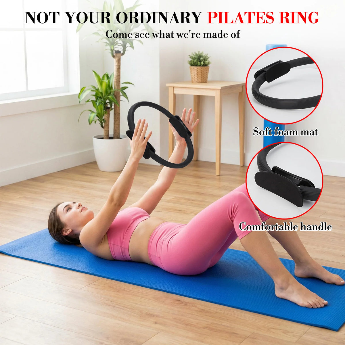 Professional Pilates Set Ring Ball Fabric Band For Home Workout
