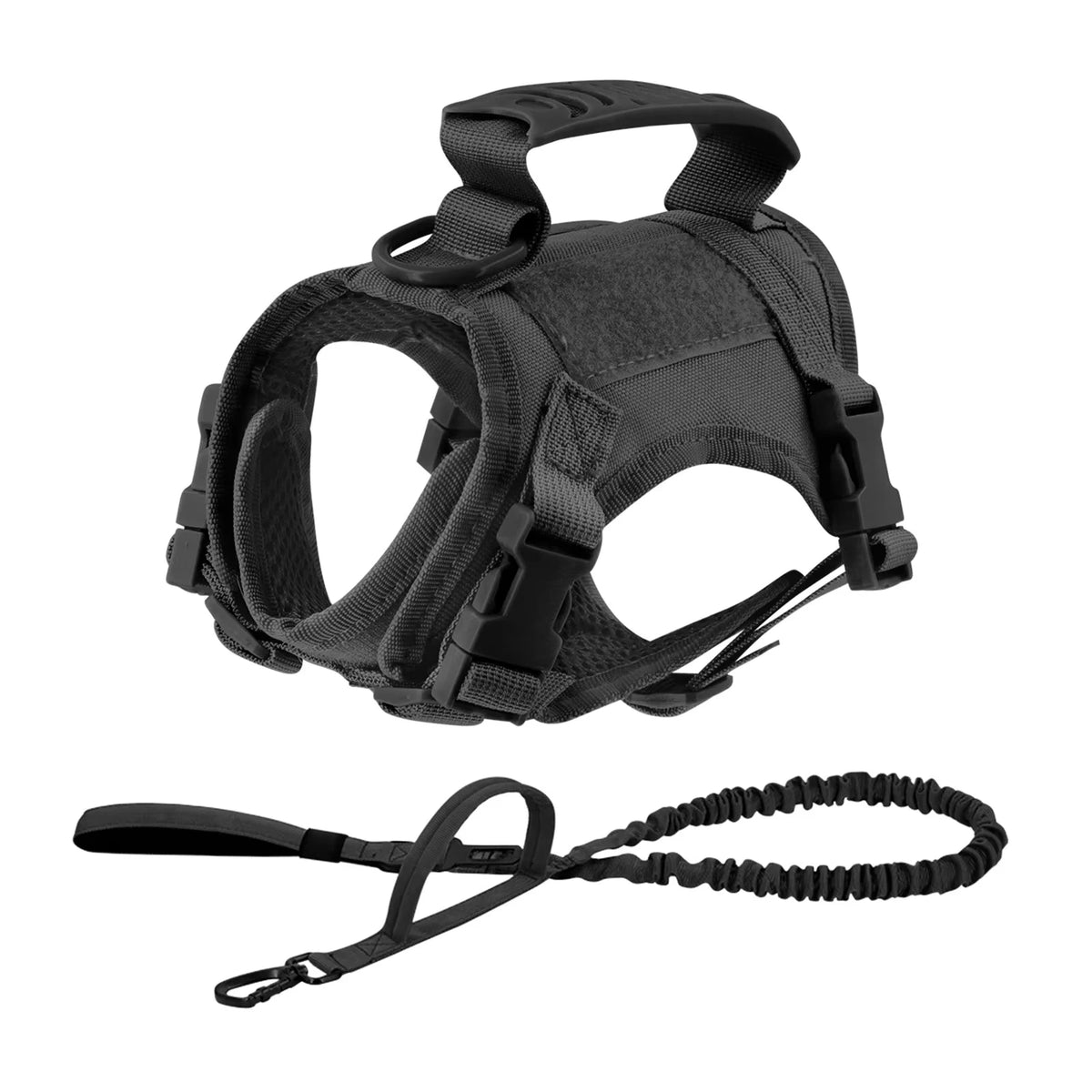 Tactical Puppy Harness Leash Set For Small Dogs Adjustable