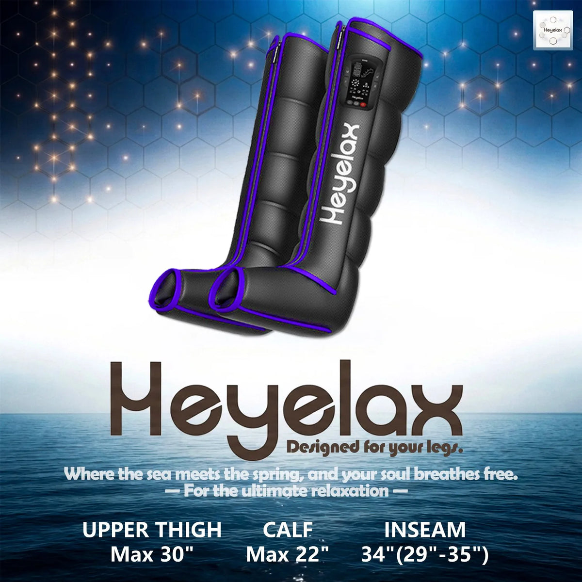 Heyelax Cordless Leg Compression Massager For Athletic Recovery