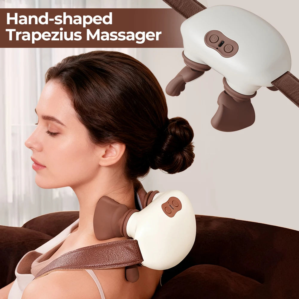 Foreverlily Wireless Neck And Back Massager With Heat