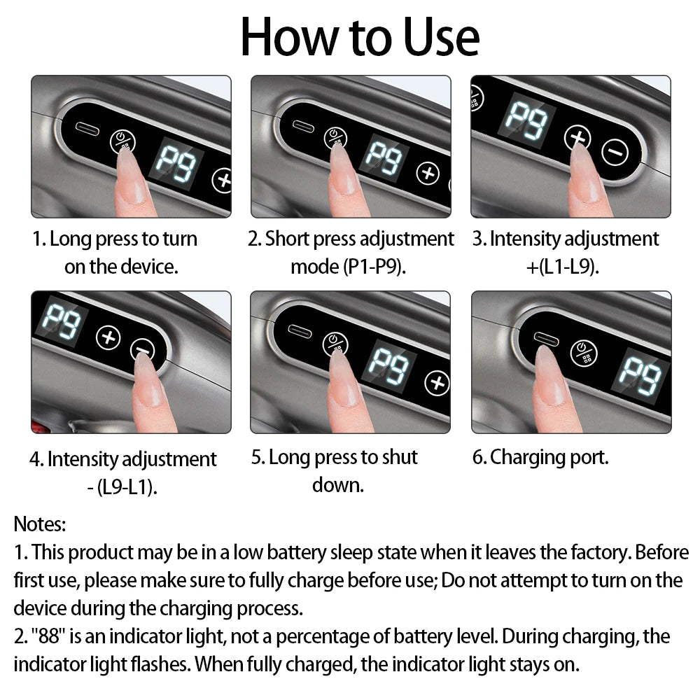 Foreverlily 22 Head Fascia Gun Professional Body Massager