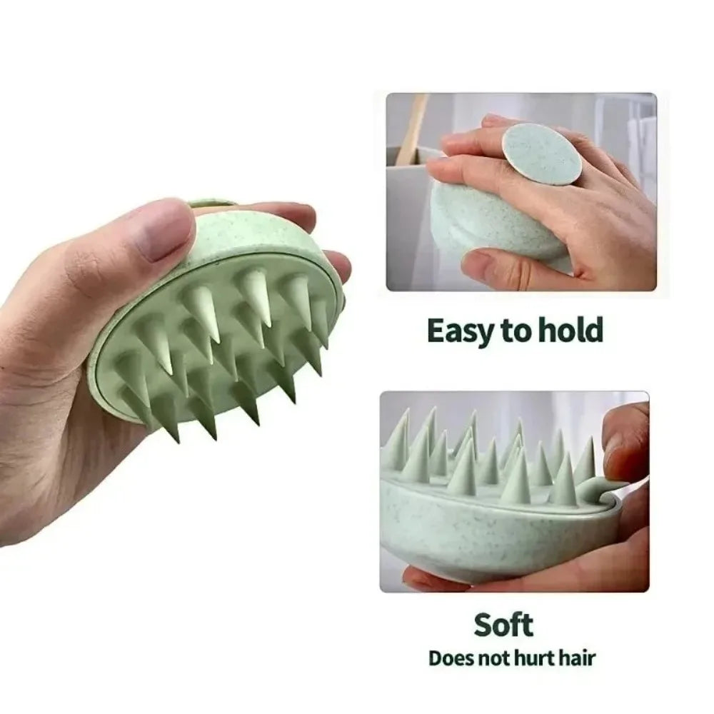 Soft Silicone Scalp Massage Brush For Daily Hygiene Care