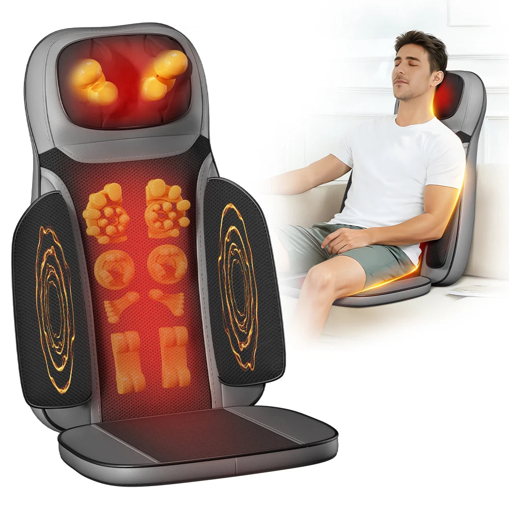 Homemassa Shiatsu Neck Back Massager With Heating Adjustable Seat Cushion