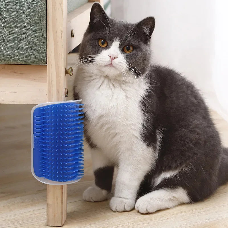 Essential Pet Grooming Brush And Scratcher With Integrated Catnip